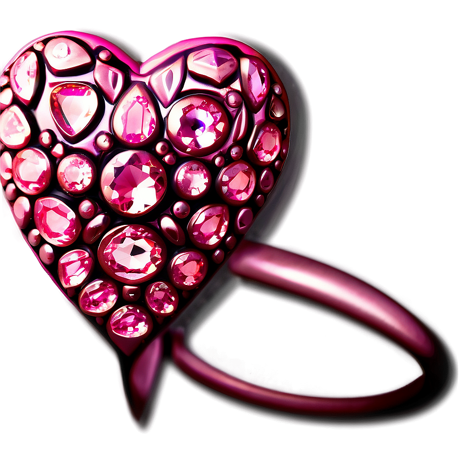 Pink Diamond Heart Beauty Icon Png 06282024