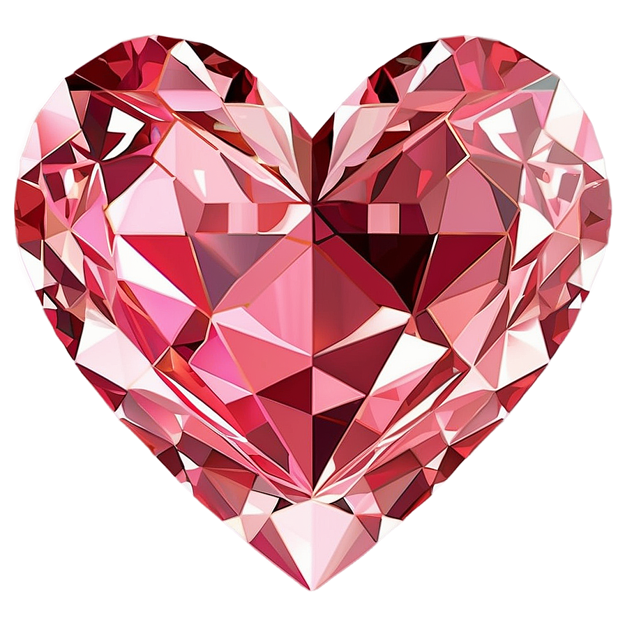 Pink Diamond Heart Love Emblem Png 41