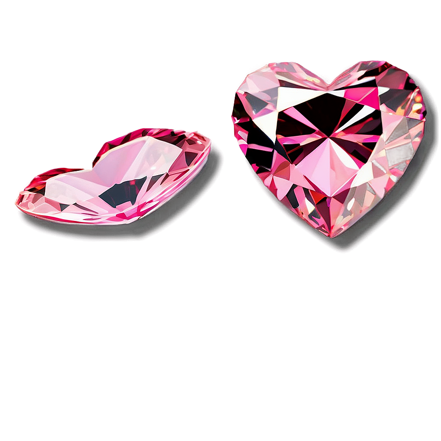 Pink Diamond Heart Splendor Png Pwy