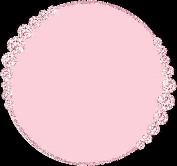 Pink Diamond Round Frame