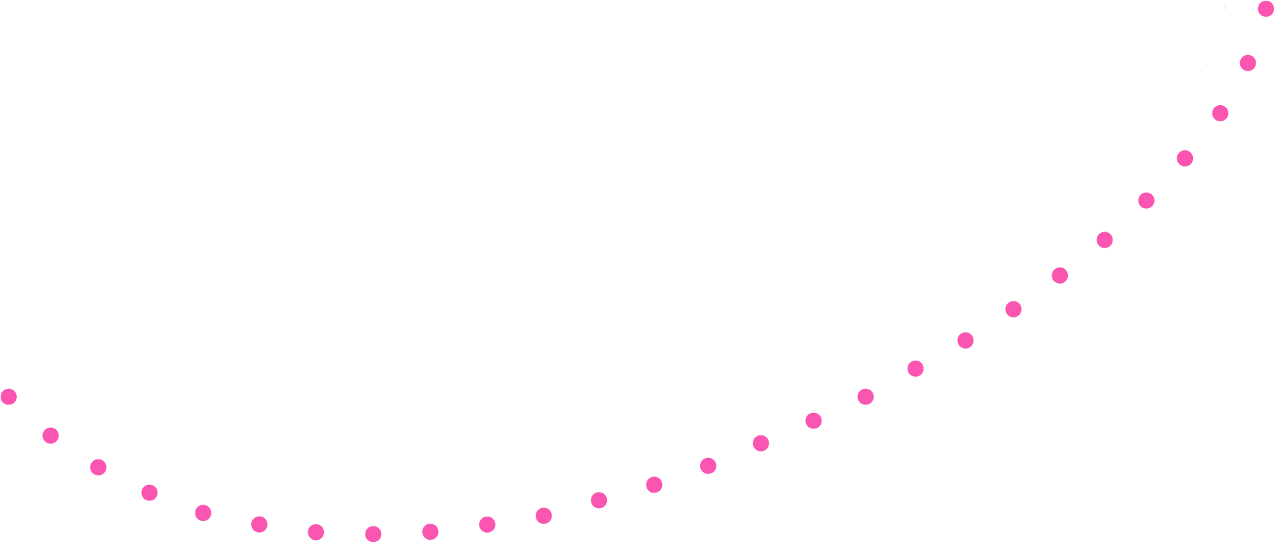 Pink Dotted Curve Graphic