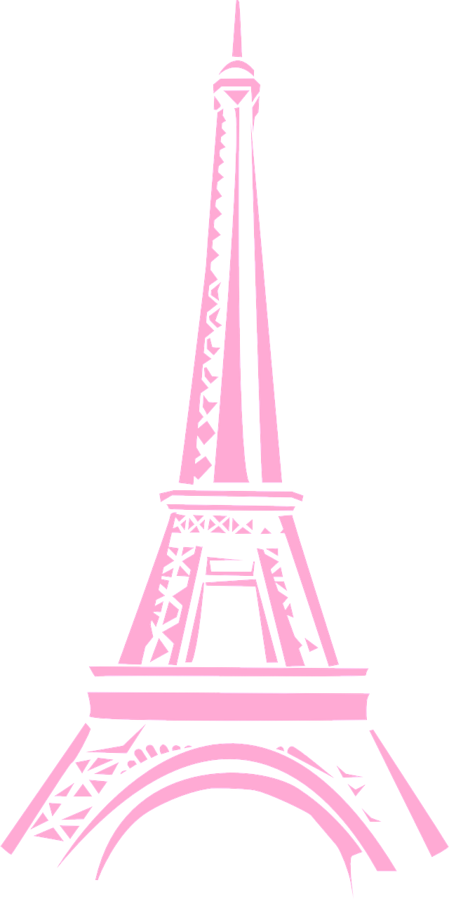 Pink Eiffel Tower Graphic