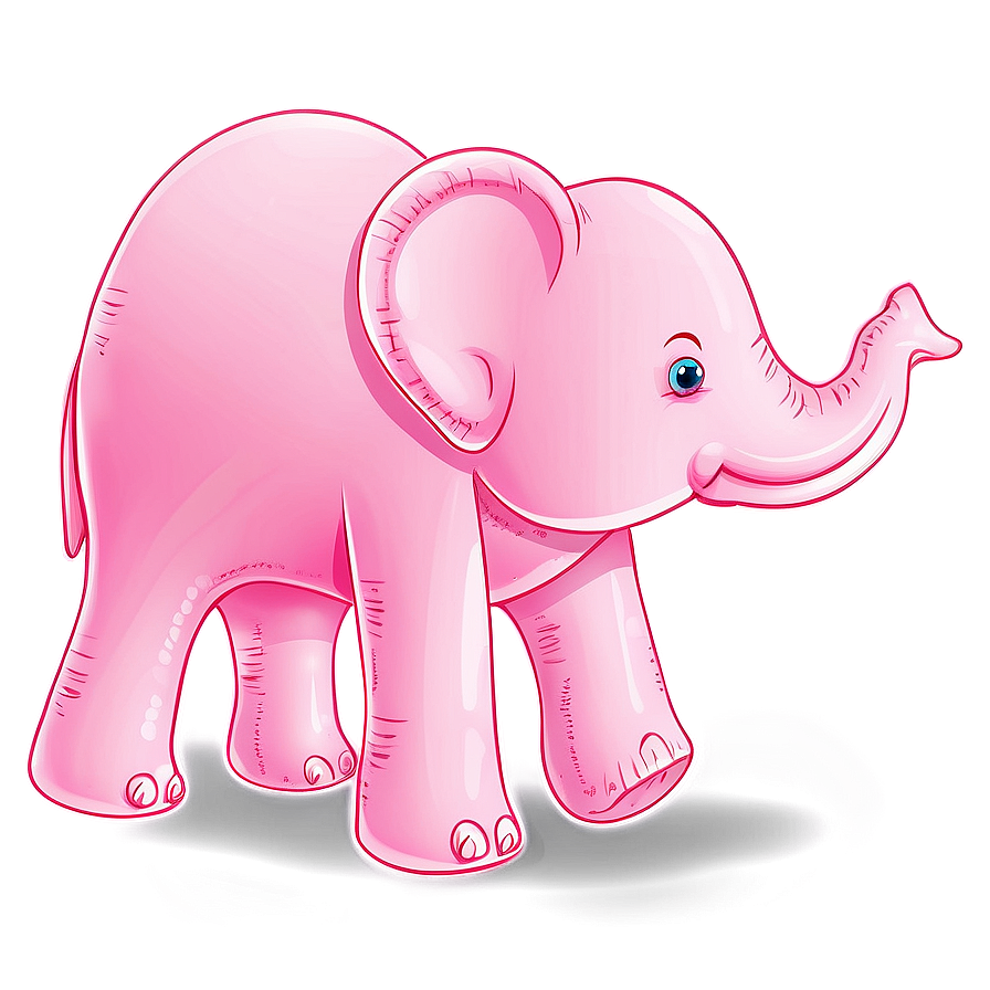 Pink Elephant Illustration Png 06292024