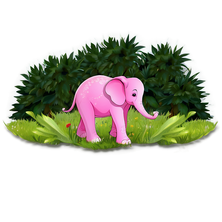 Pink Elephant In Nature Png Rdo22