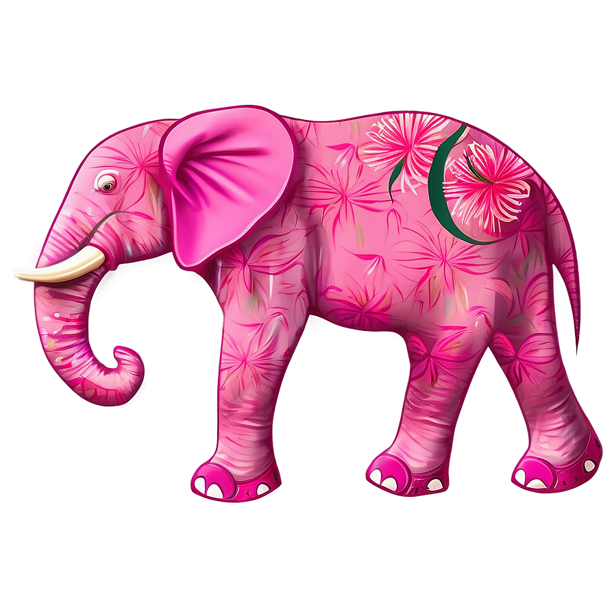 Pink Elephant Transparent Background Png 06292024