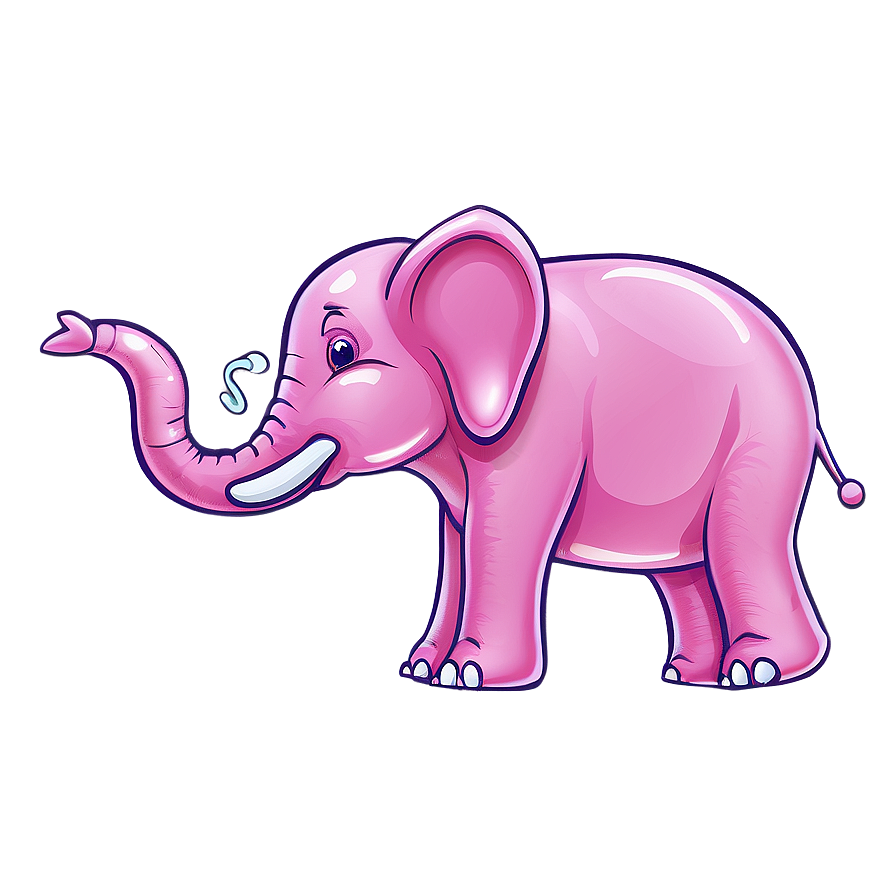 Pink Elephant With Ice Cream Png 06292024