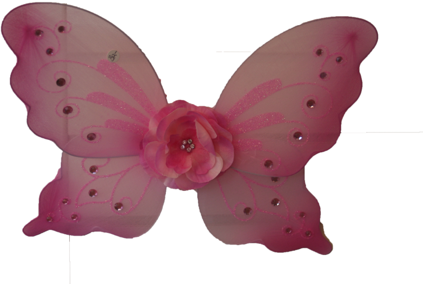 Pink Fairy Wingswith Flower Accent