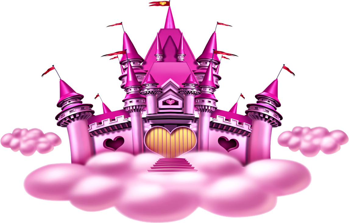 Pink Fantasy Castle Clouds