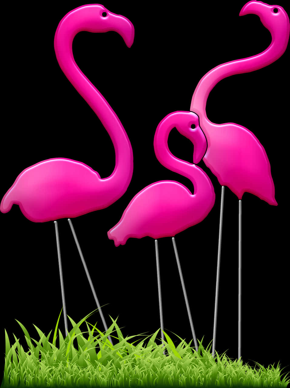 Pink Flamingo Lawn Ornaments