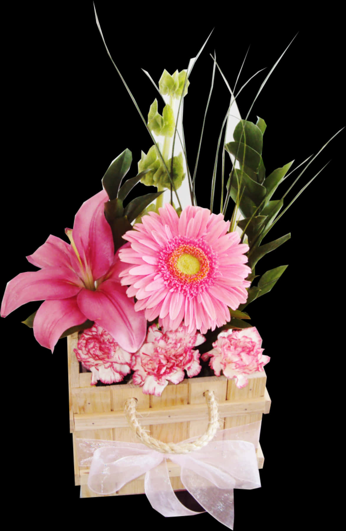 Pink Floral Arrangementin Basket