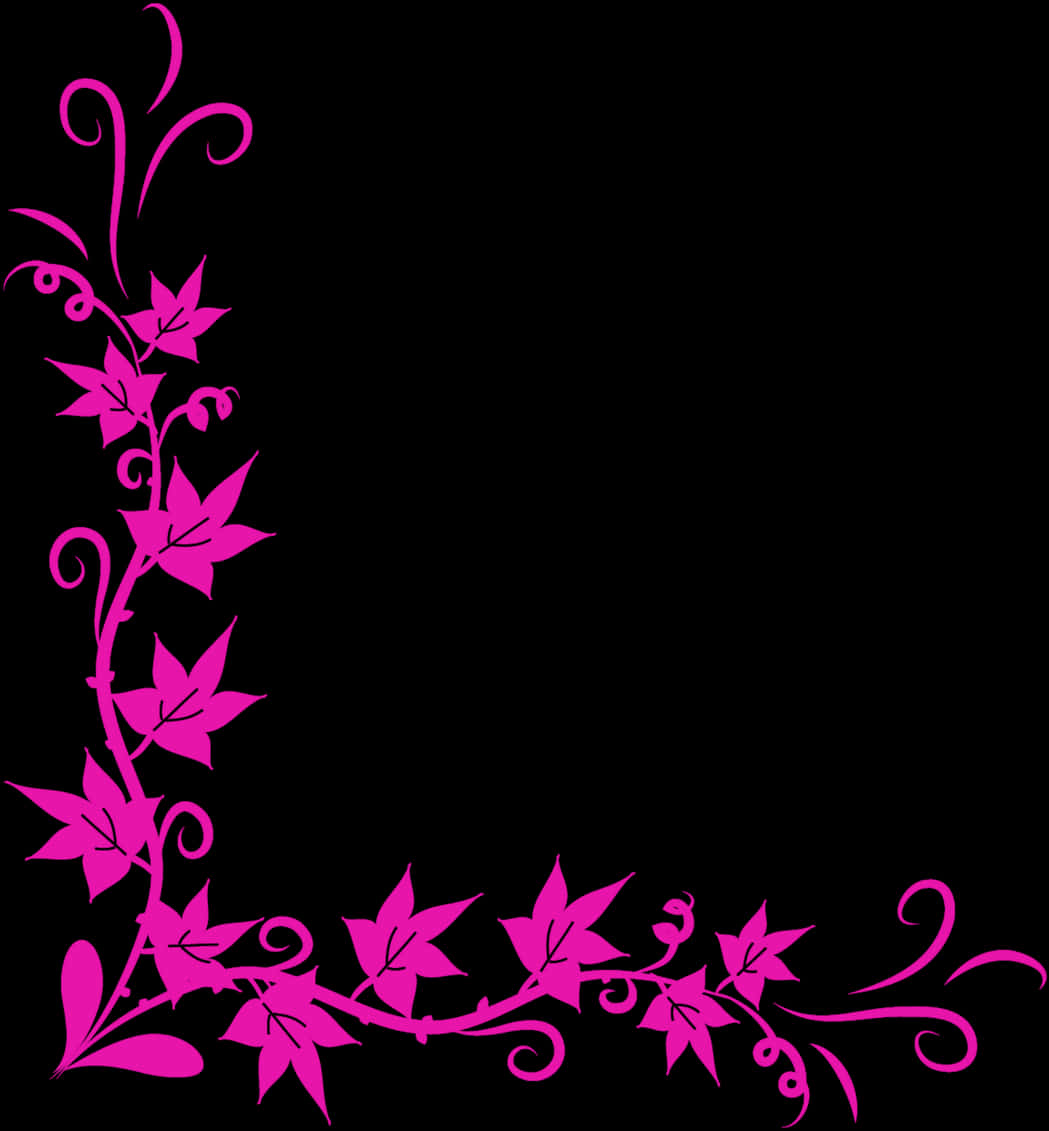 Pink_ Floral_ Border_ Design