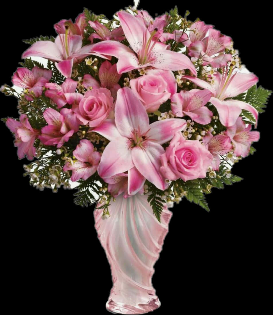 Pink_ Floral_ Bouquet_in_ Vase