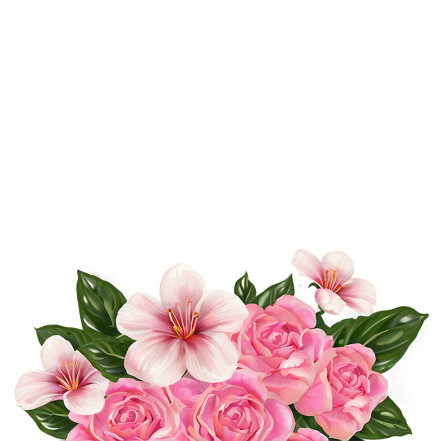 Pink Floral Bouquet Png Rhw72