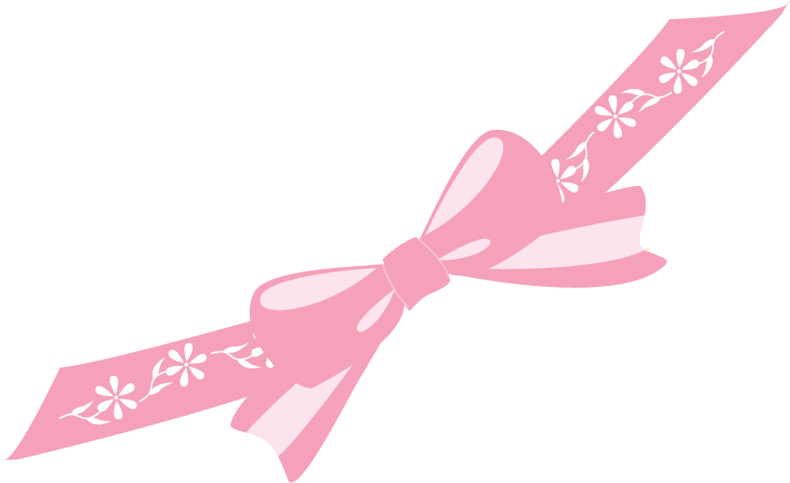 Pink Floral Bow Graphic