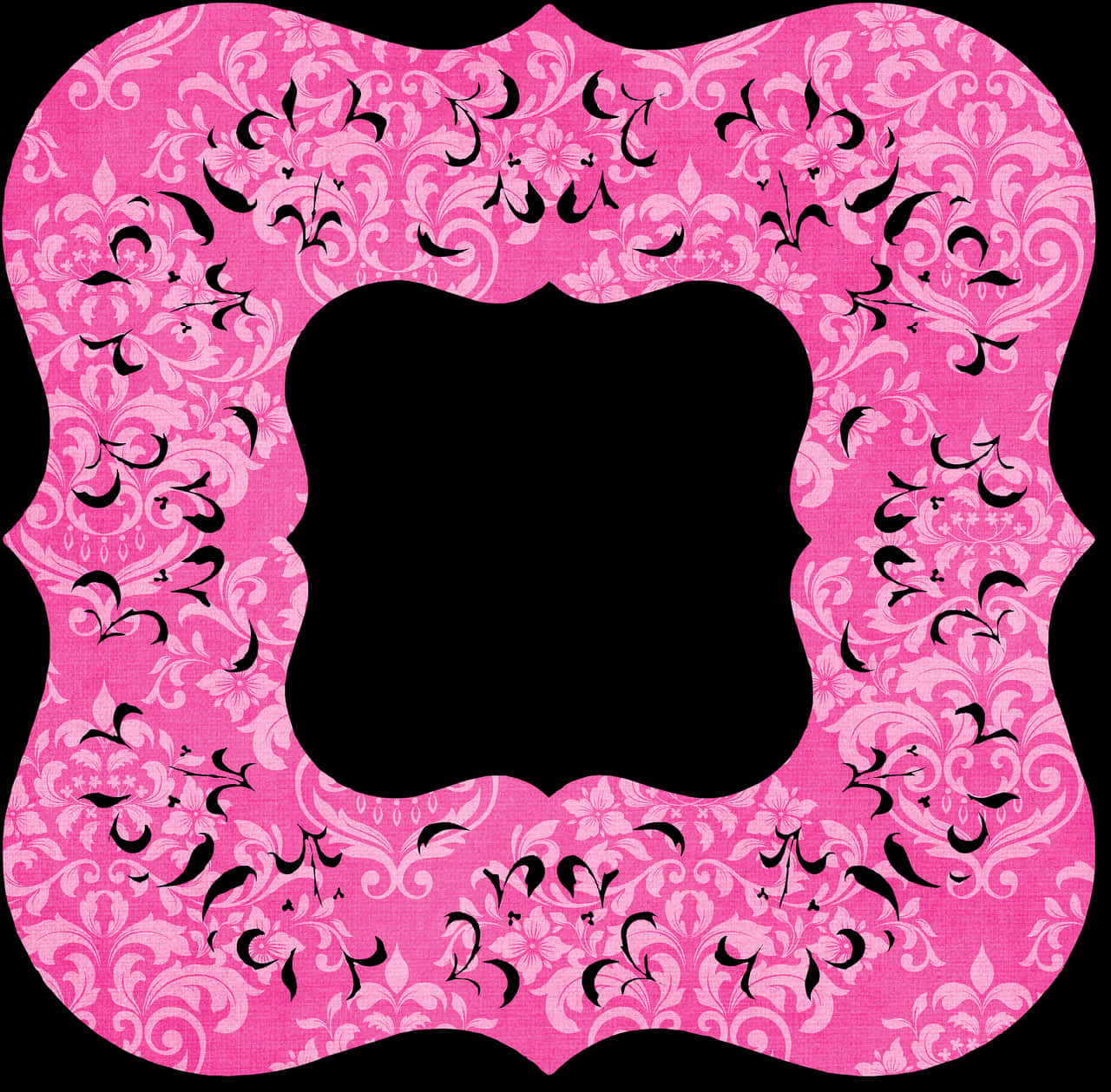 Pink Floral Frame Design