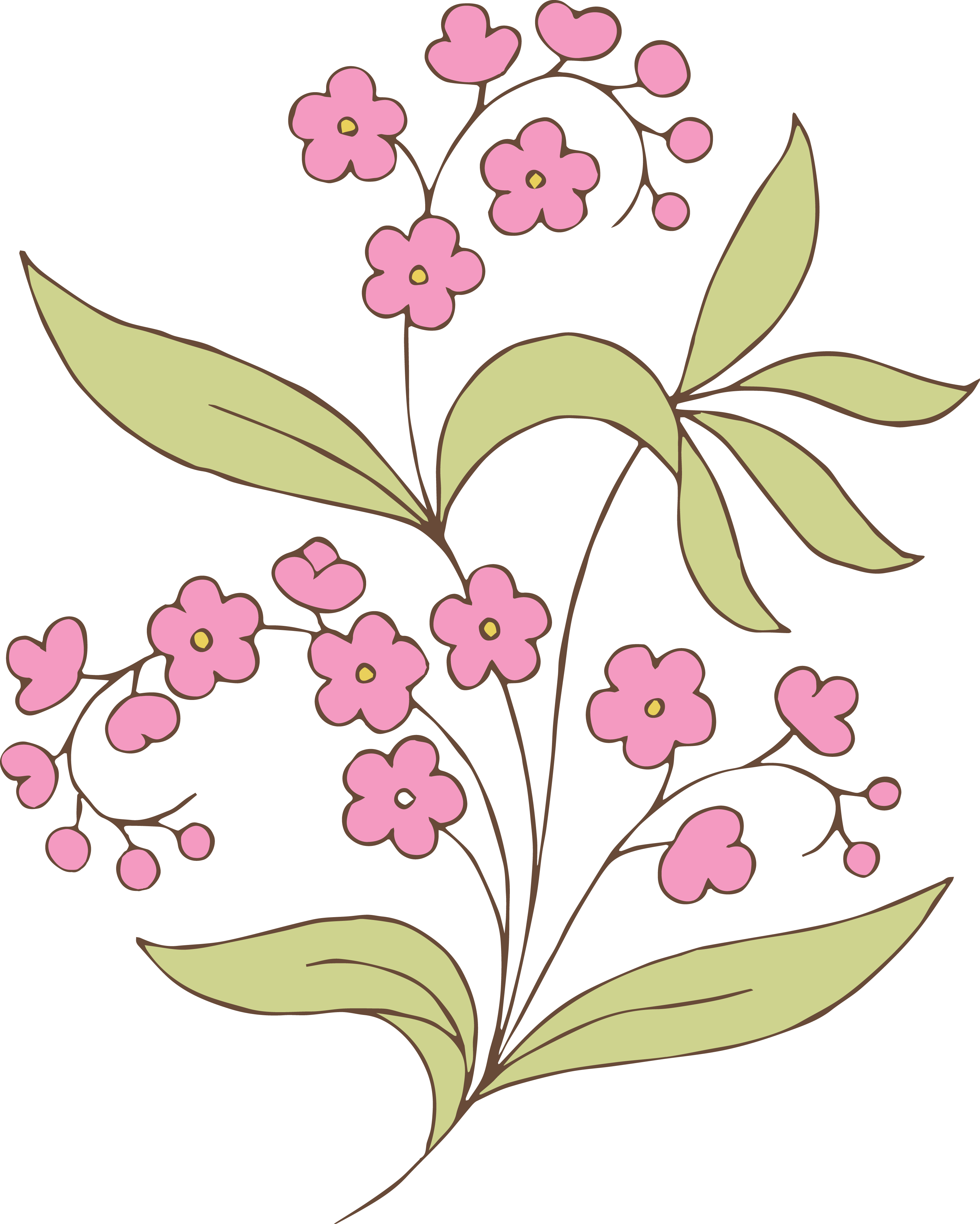 Pink Floral Vector Art