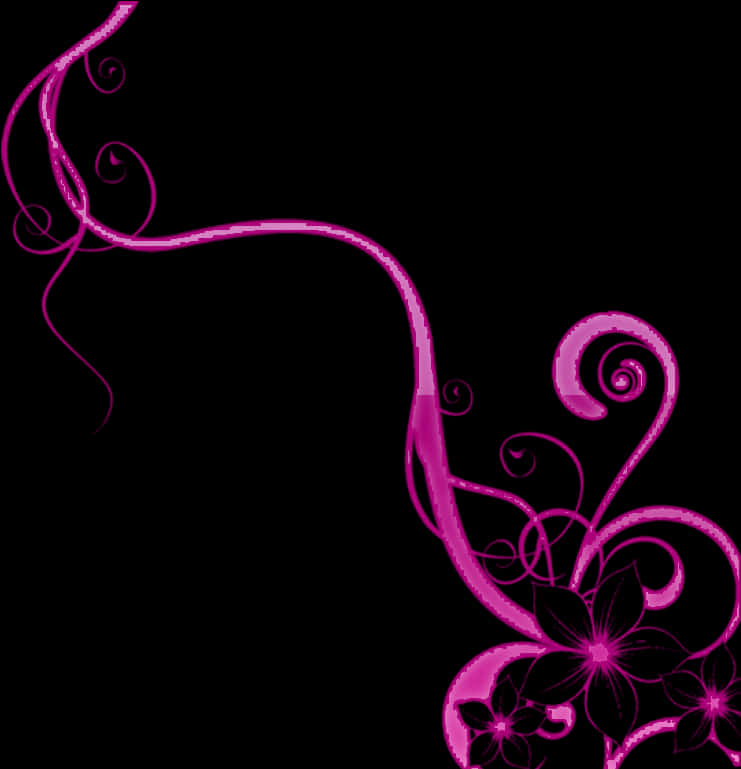 Pink_ Floral_ Vine_ Graphic