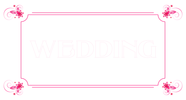 Pink Floral Wedding Banner Template