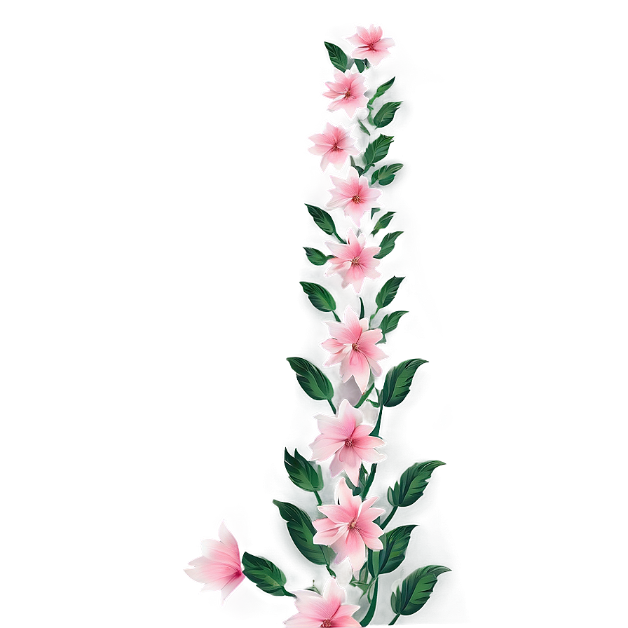 Pink Flower Border Png 86