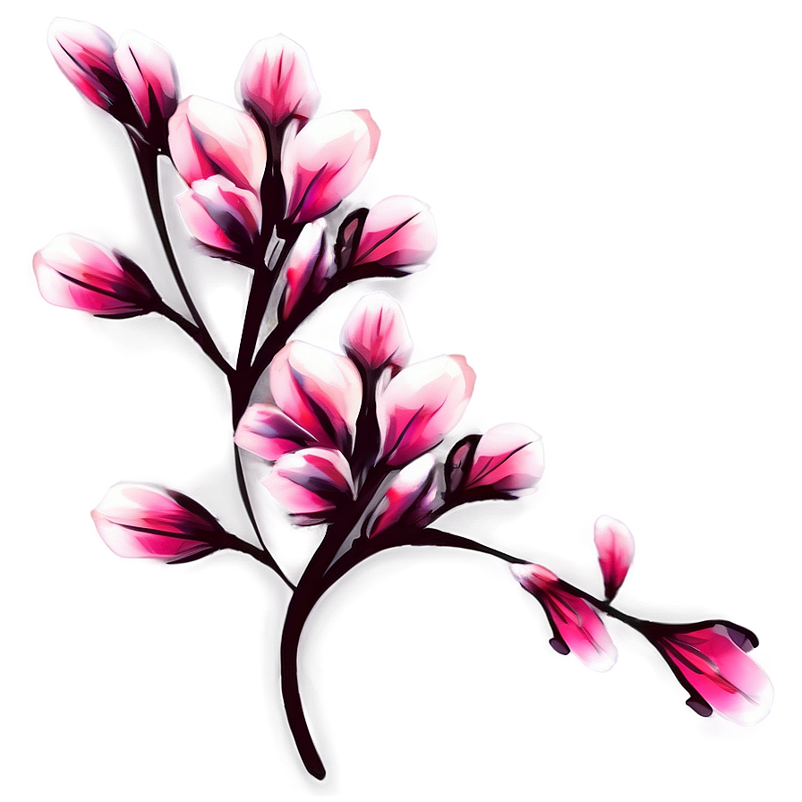 Pink Flower Illustration Png 17