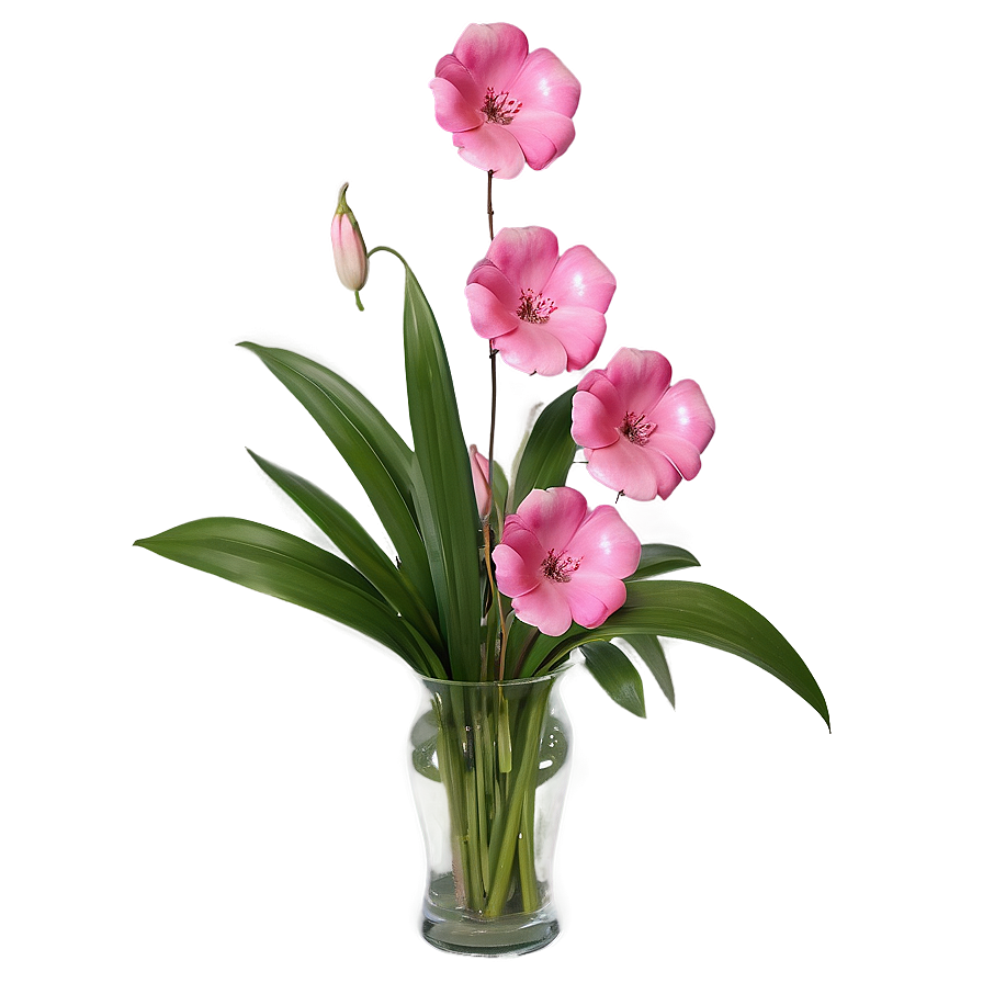 Pink Flower In Vase Png 05242024