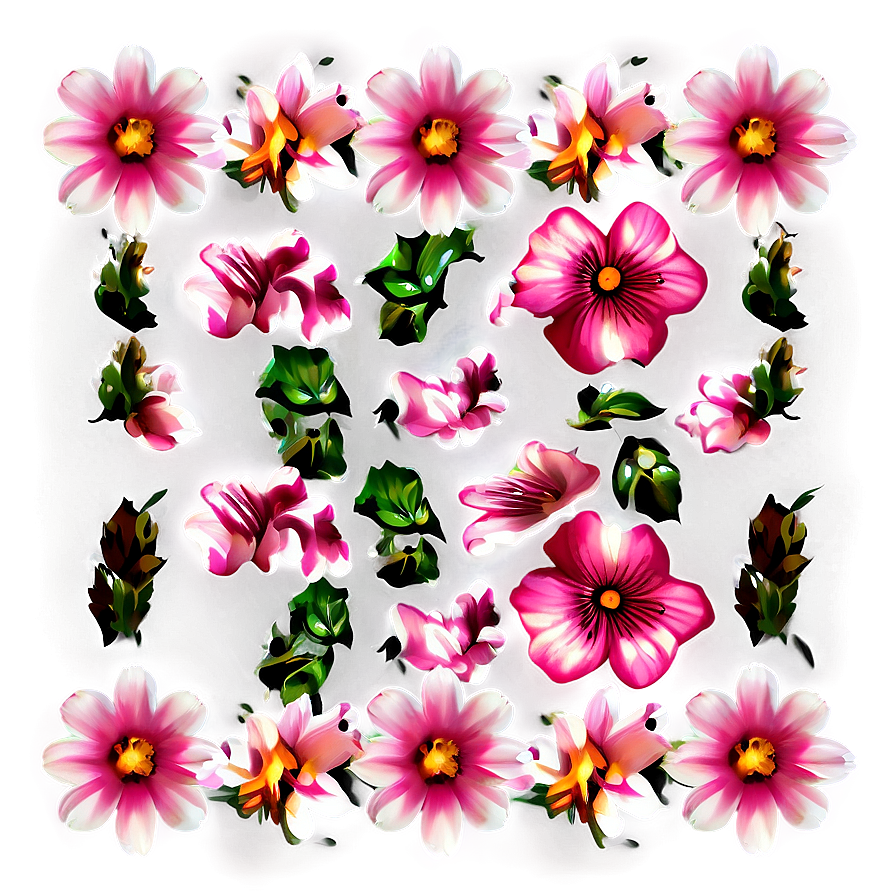 Pink Flower Pattern Png Kjy13