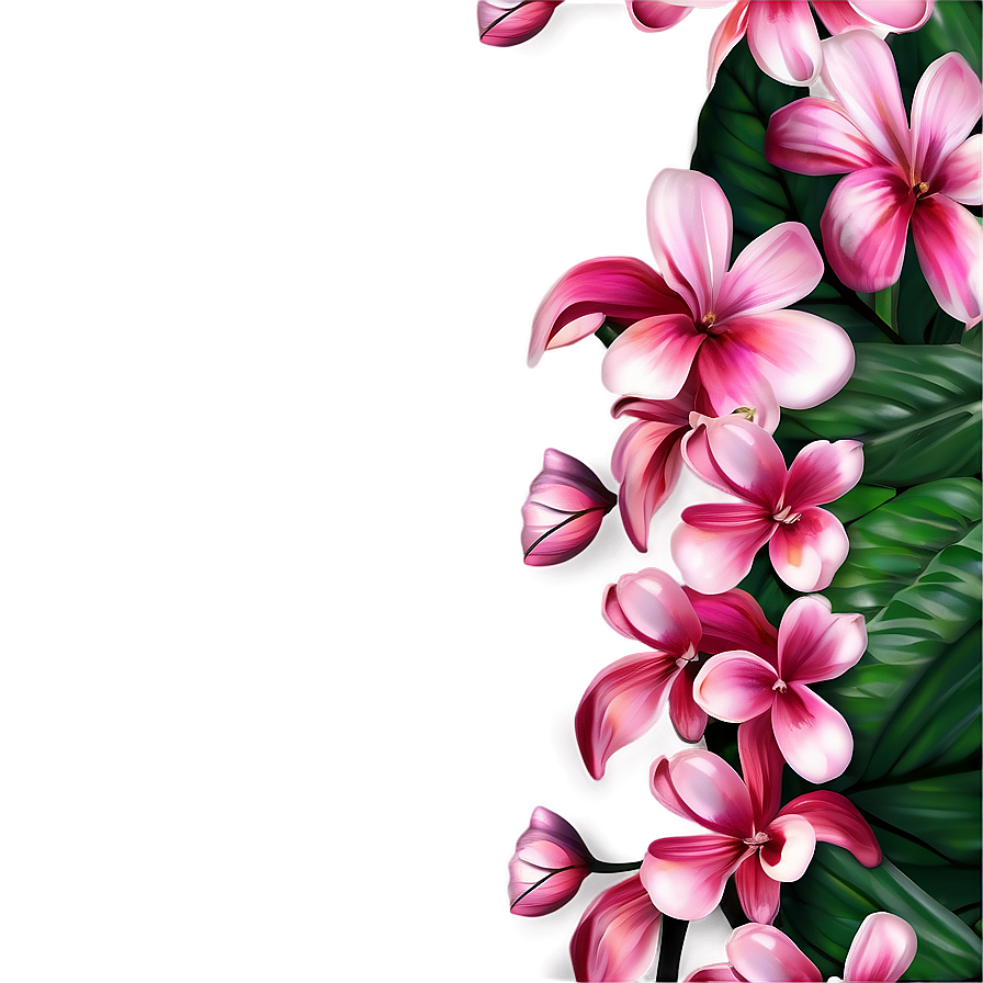 Pink Flowers Art Png Lwf