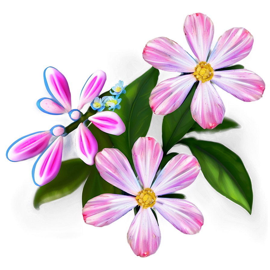 Pink Flowers Cluster Png 05242024