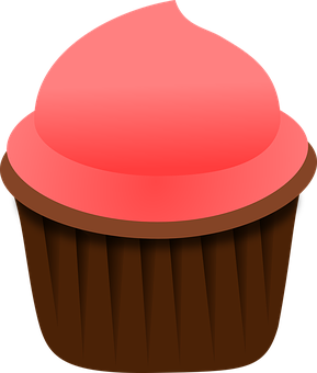 Pink Frosted Cupcake Graphic