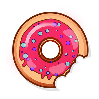 Pink Frosted Sprinkle Donut Graphic