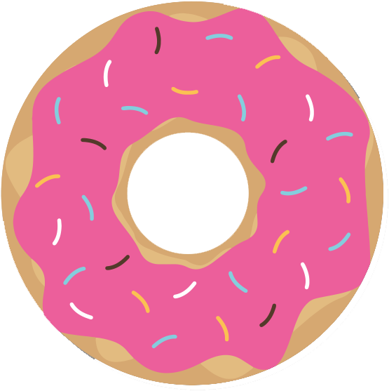 Pink Frosted Sprinkled Doughnut Illustration