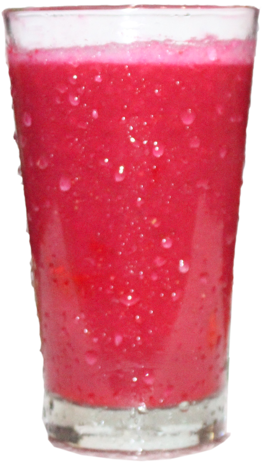 Pink Fruit Smoothie Glass