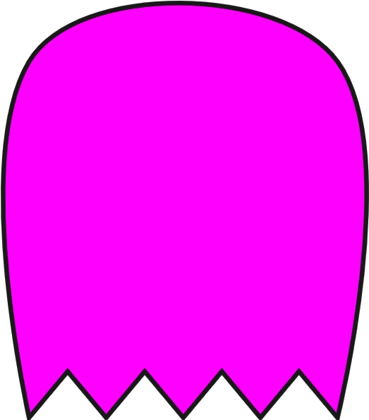 Pink Ghost Cartoon Graphic