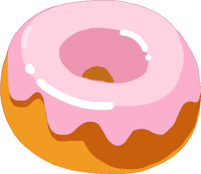 Pink Glazed Doughnut Illustration.png