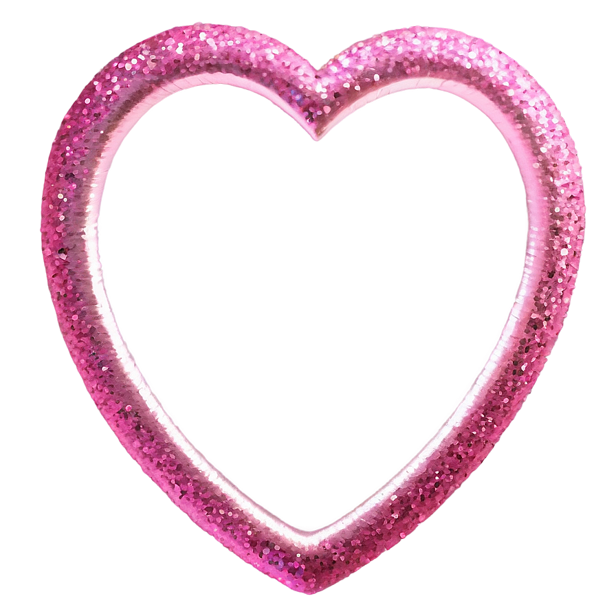 Pink Glitter Heart Png 30