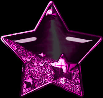 Pink Glitter Star Graphic