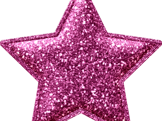 Pink Glitter Star Shape