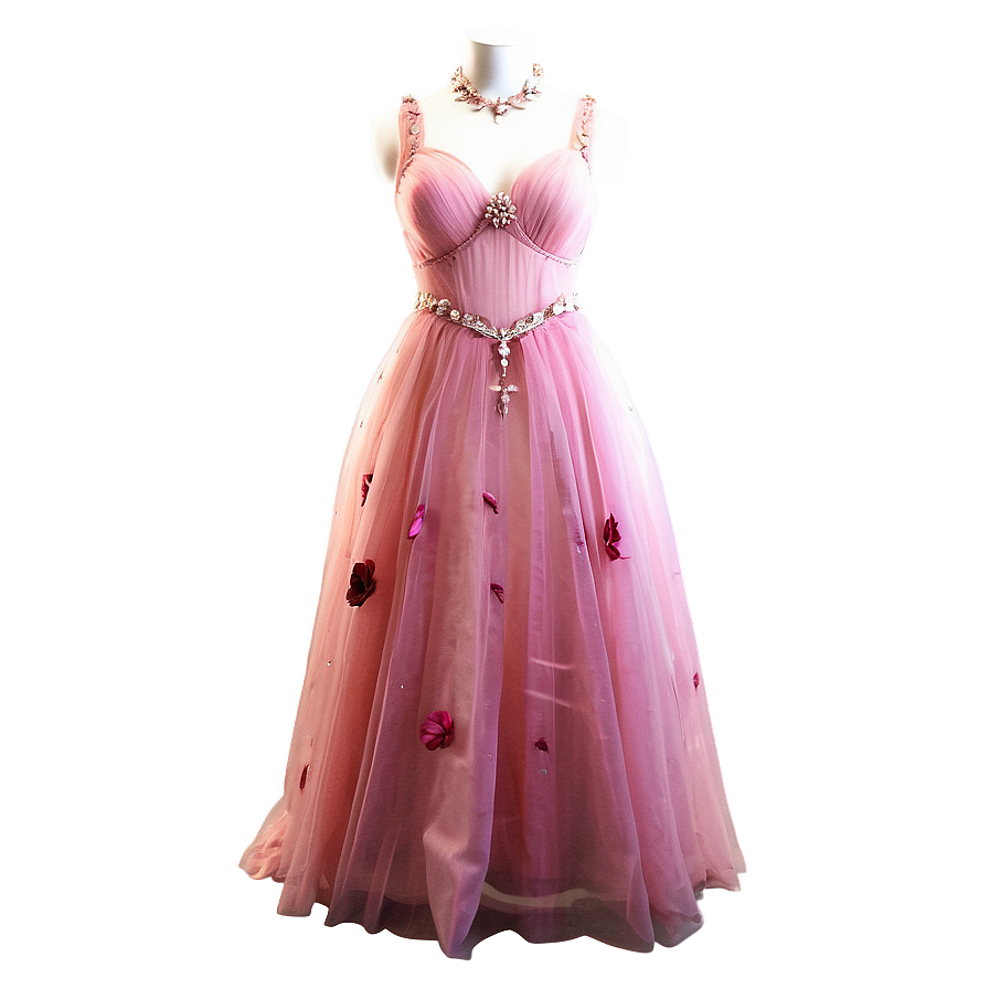 Pink Gown Dress Png 06292024