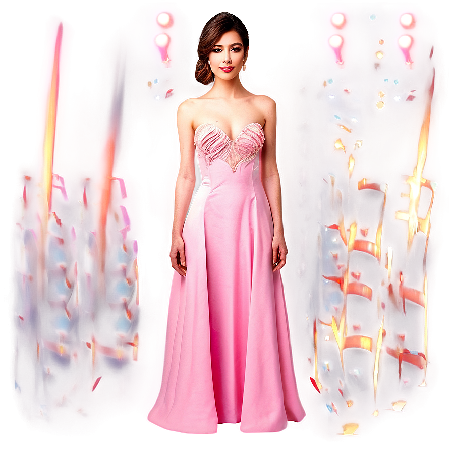 Pink Gown Dress Png Fup