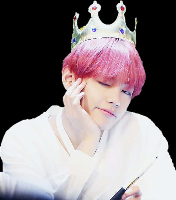 Pink Haired Kingwith Pen