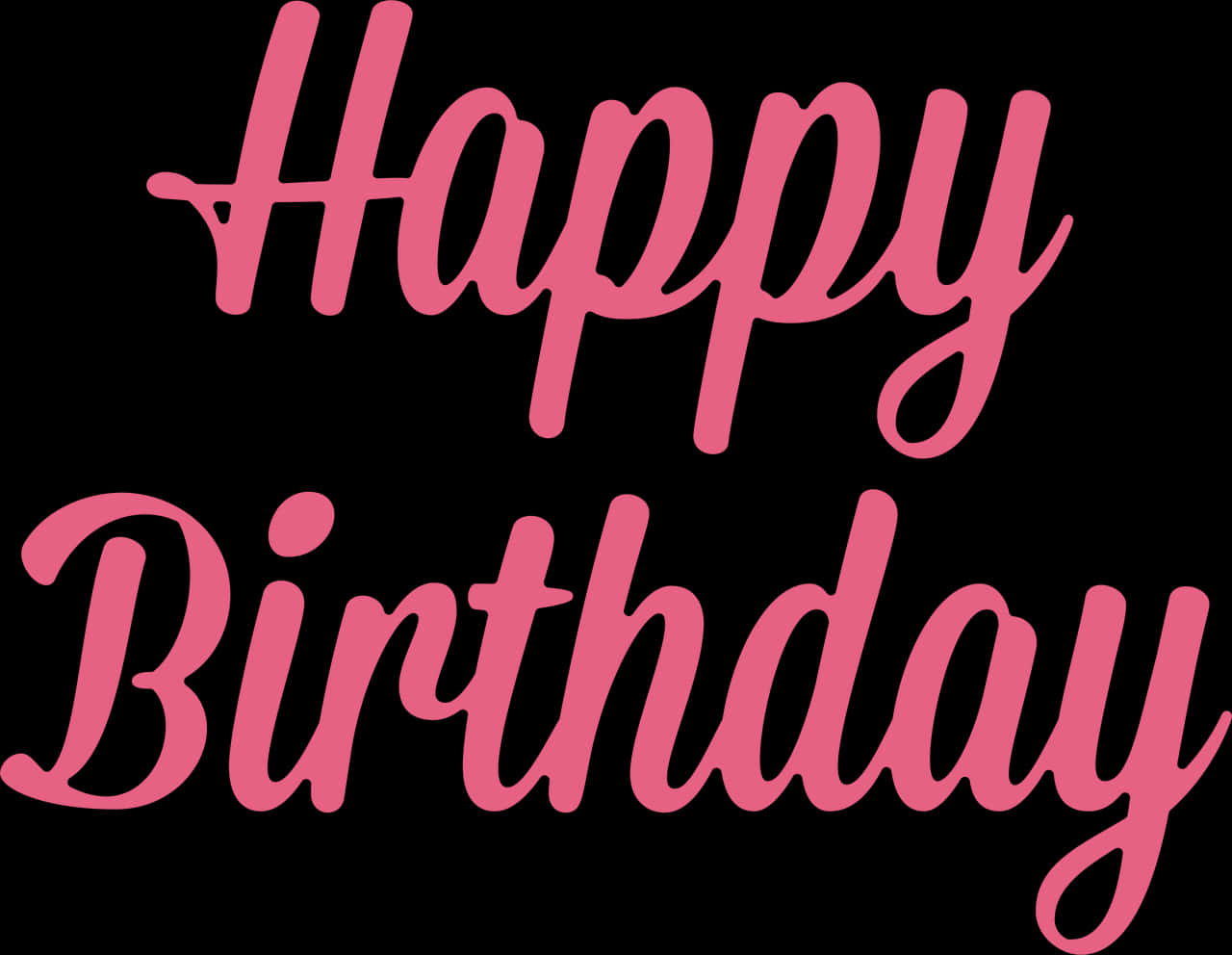 Pink Happy Birthday Script Font