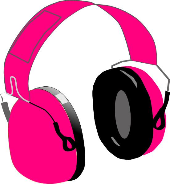 Pink Headphones Illustration