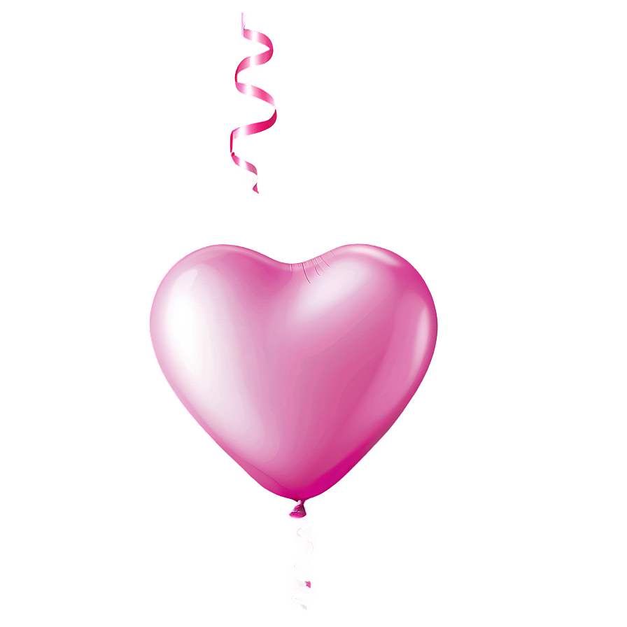 Pink Heart Balloon Png Vva