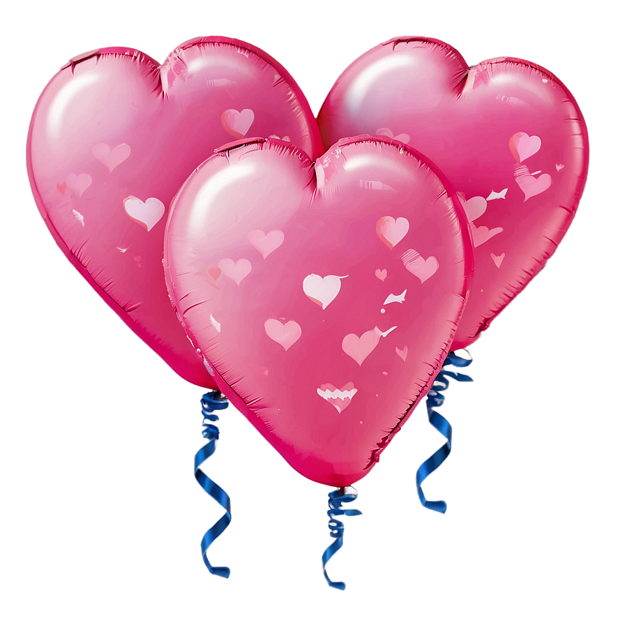 Pink Heart Balloons Love Png 06122024