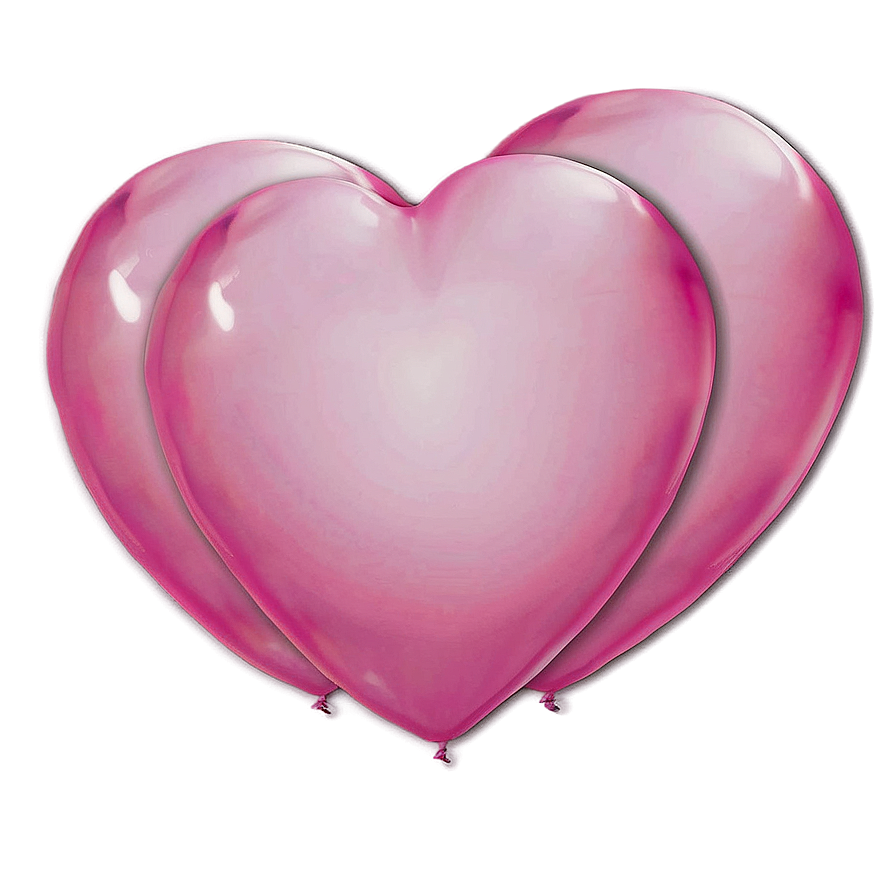 Pink Heart Balloons Love Png Enm93