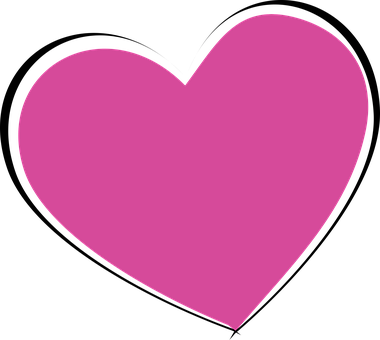 Pink Heart Black Background