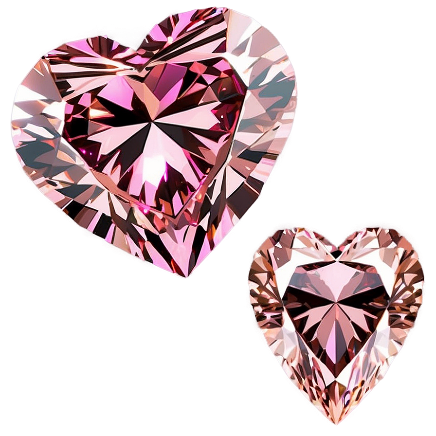 Pink Heart Cut Diamond Png 06282024