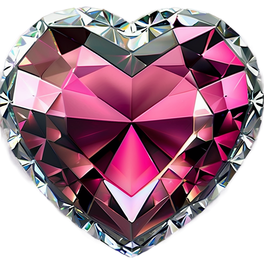 Pink Heart Diamond Essence Png Vmi1