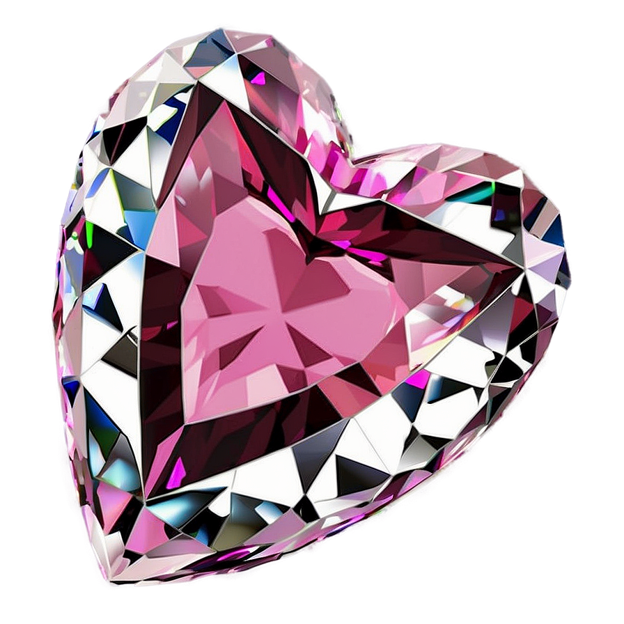 Pink Heart Diamond Fantasy Png 06282024