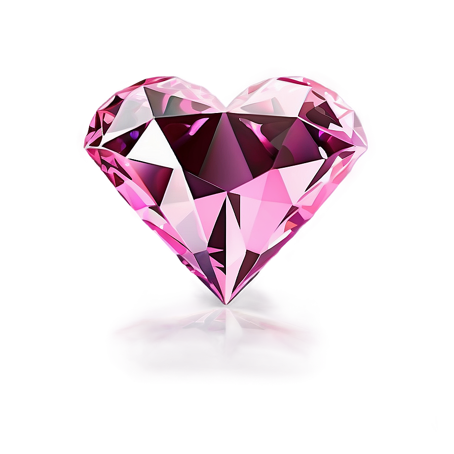 Pink Heart Diamond Glow Png Fwq72